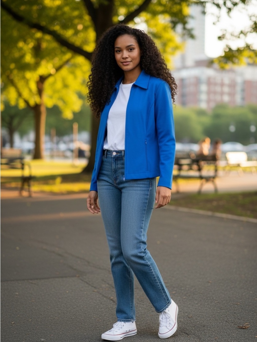 NWT Courtenay Stretch Cobalt Blue Zip Jacket